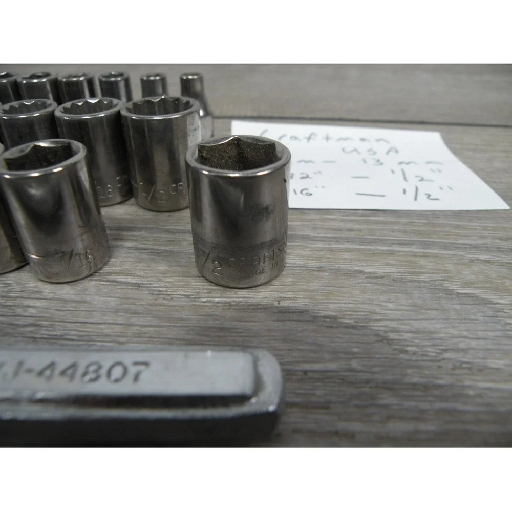 Craftsman USA Ratchet Socket Set Sae Metric 4mm-13mm 5/32-1/2 Deep Standard